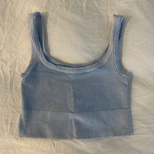 Light blue size small seamless crop top